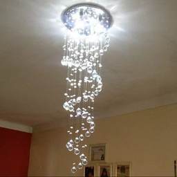 Lustre De Cristal Espiral, Para Escritório e Recepção, Com 1 Metro de Altura - 4