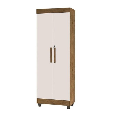 Armário Multiuso Texas 2 Portas 5 Prateleiras MDF-MDP 63cm Off White