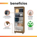 Ver imagem 2 de Armário Multiuso Texas 2 Portas 5 Prateleiras MDF-MDP 63cm Off White