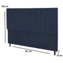 Ver imagem 3 de Cabeceira Estofada Cama Box Solteiro 90cm Chiara Suede Preto