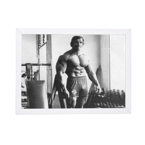 Quadro Poster Moldura Bodybuilder Classico 24x33cm Brc7932
