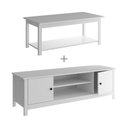 Ver imagem 1 de Mesa de Centro + Rack Ditália 2 Portas R-605 + R-606 Branco