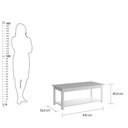 Ver imagem 3 de Mesa de Centro + Rack Ditália 2 Portas R-605 + R-606 Branco