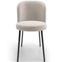 Ver imagem 3 de Kit 6 Cadeiras Sala de Jantar Estofada Gavi L02 Bouclê Creme - Lyam Decor