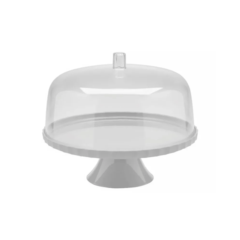 Boleira Festa 30cm C/pé e Cúpula Branco Fechado - Martiplast Bf301bcf