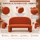 Ver imagem 6 de Kit Cabeceira King 158cm + Recamier Banco Puff Bouclé Fly:Terra Cota