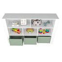 Ver imagem 4 de Organizador Infantil Newton com Baús e Porta Carrinhos MDF Verde Woodcore