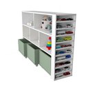 Ver imagem 2 de Organizador Infantil Newton com Baús e Porta Carrinhos MDF Verde Woodcore
