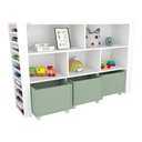 Ver imagem 1 de Organizador Infantil Newton com Baús e Porta Carrinhos MDF Verde Woodcore