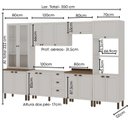 Ver imagem 3 de Cozinha Modulada Completa 6 Peças Modelo Americano Provençal sem Tampo de 120 cm Branco/Ébano