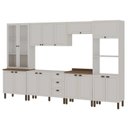 Ver imagem 2 de Cozinha Modulada Completa 6 Peças Modelo Americano Provençal sem Tampo de 120 cm Branco/Ébano