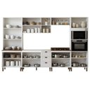 Ver imagem 5 de Cozinha Modulada Completa 6 Peças Modelo Americano Provençal sem Tampo de 120 cm Branco/Ébano