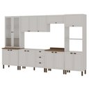 Ver imagem 2 de Cozinha Modulada Completa 6 Peças Modelo Americano Provençal sem Tampo de 120 cm Conecta Branco/Ébano