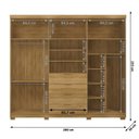 Ver imagem 3 de Guarda-Roupa 6 Portas e 4 Gavetas Dubai Ouro