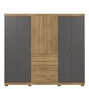 Ver imagem 2 de Guarda-Roupa 6 Portas e 4 Gavetas Dubai Ouro