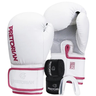 Kit Luva de Boxe Muay Thai Pretorian Firts Fx- 2 + Bandagem e Protetor Bucal - Branco/rosa 10 Kg - 1