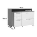 Ver imagem 7 de Balcão de Cozinha Modulado Burguesa C/ 2 Portas e 3 Gavetas 120cm Freijó/branco - Nesher