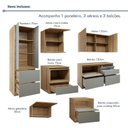 Ver imagem 6 de Cozinha Completa Modulada 7 Peças 9 Portas 7 Gavetas com Rodapé Norten Verde/Nature