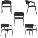 Ver imagem 5 de 5 Cadeiras Atenas Tricô Náutico e Alumínio com Proteção Uv para Varanda, Cozinha, Área, Jardim - Pin
