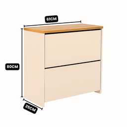 Sapateira com 2 Portas Organizadora Off White com Cinamomo - 3