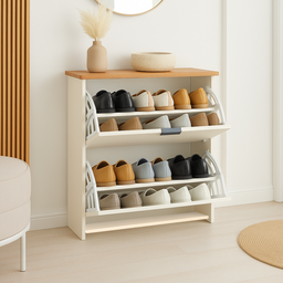 Sapateira com 2 Portas Organizadora Off White com Cinamomo - 1