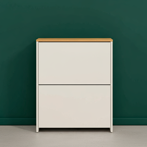 Sapateira com 2 Portas Organizadora Off White com Cinamomo