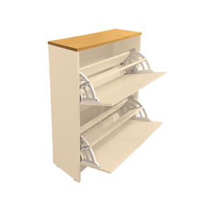 Sapateira com 2 Portas Organizadora Off White com Cinamomo