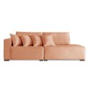 Ver imagem 2 de Sofá 4 Lugares Modulado Chaise Almofada Solta Molas Isa Be Linho Tijolo 2,5m