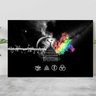 Placa Led Zeppelin com Pink Floyd Dark Side Of The Moon A4 - 1