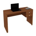 Ver imagem 2 de Escritório com Mesa para Computador 2 Gavetas com Armário Pareteleira 2 Portas Amendoa - Fdecor