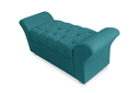 Ver imagem 1 de Calçadeira Baú Com Capitonê Veneza Cama Casal 140 cm Suede Azul Turquesa LM DECOR