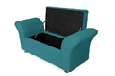 Ver imagem 2 de Calçadeira Baú Com Capitonê Veneza Cama Casal 140 cm Suede Azul Turquesa LM DECOR