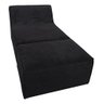 Chaise Tiktok Sofá Cama 2 Lugares com Puff Preto para Redes Sociais Bz Home Decor - 1