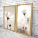 Ver imagem 3 de Quadro com Moldura Chanfrada Flor Classica MADEIRA CLARA - Grande