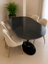 Ver imagem 1 de Mesa de Jantar Oblongo Mármore São Gabriel - 120x80cm