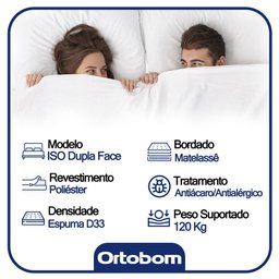 Cama Baú Casal Sintético + Colchão Casal Ortobom Iso Dupla Face 60X188X138 Branco - 4