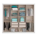 Ver imagem 5 de Roupeiro Héster C/ Espelho 2,43m 8 Portas Mdp Carraro Branco Cor:branco