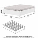 Ver imagem 5 de Guarda Roupa Sevilha com Espelho e Cama Casal Carioca Móveis Branco