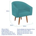 Ver imagem 3 de Kit 2 Poltronas Decorativa Jade Design Moderno Sala de Estar Quarto Escritório Confortável Luxo Pés