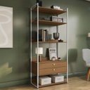 Ver imagem 3 de Closet/estante Modular 2 Gavetas e 3 Prateleiras 89cm Estilo Industrial Li049 Kappesberg Industrial