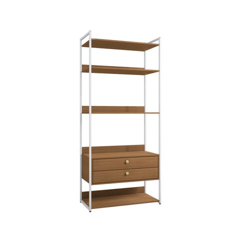 Closet/estante Modular 2 Gavetas e 3 Prateleiras 89cm Estilo Industrial Li049 Kappesberg Industrial