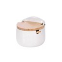 Ver imagem 1 de Saleiro em Cerâmica com Tampa e Colher de Bambu - Branco