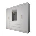 Ver imagem 4 de Guarda-roupa Casal Honey 4 Portas 6 Gavetas com Espelho - Panorama Móveis
