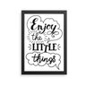 Quadro Decorativo com Moldura Enjoy The Little Things Preto - 30x40cm - 2