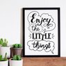 Quadro Decorativo com Moldura Enjoy The Little Things Preto - 30x40cm - 1