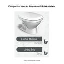 Ver imagem 4 de Assento Tampa para Vaso Sanitário Almofadado Compatível Thema Perfumado Floral Branco Durín