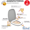 Ver imagem 3 de Assento Tampa para Vaso Sanitário Almofadado Compatível Thema Perfumado Floral Branco Durín