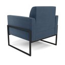 Ver imagem 5 de Poltrona Base Industrial Alta Preto Marisa Suede Azul Marinho D03 - D’Rossi