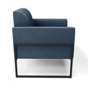 Ver imagem 4 de Poltrona Base Industrial Alta Preto Marisa Suede Azul Marinho D03 - D’Rossi