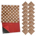 Ver imagem 1 de Pastilha De Vidro Autocolante Kit 16 Uni Parede Cozinha Banheiro Decorativa Facil Aplicacao Moderna